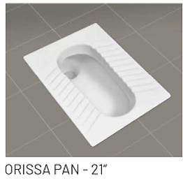 ORISSA PAN - 21 " Orissa pan & Urinal