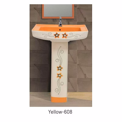 yellow-608 wash basin pedestal