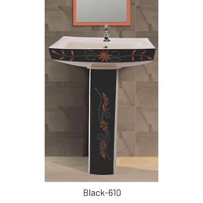 BLACK-610 Wash basin pedestal