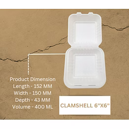 clamshell 6"x6"