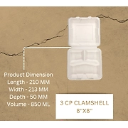 3 CP CLAMSHELL 8"X8"