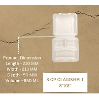 3 CP CLAMSHELL 8"X8"