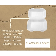 CLAMSHELL 9"X6"