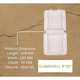 clamshell 9"x9"