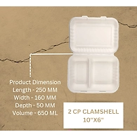 2 CP CLAMSHELL 10"X6"