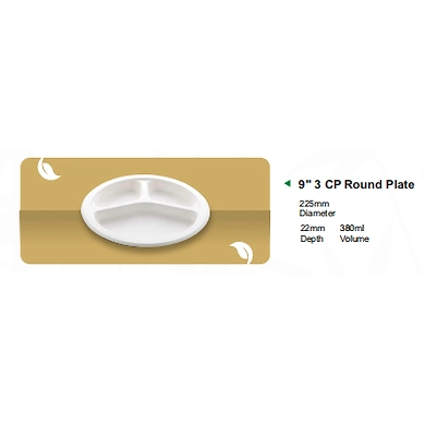 9&quot; 3 CP ROUND PLATE-12160324