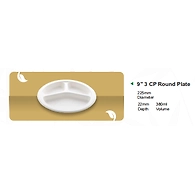 9" 3 CP ROUND PLATE