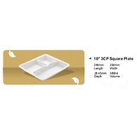 10" 3CP SQUARE PLATE