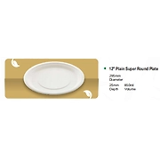 12" PLAIN SUPER ROUND PLATE