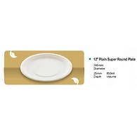 12" PLAIN SUPER ROUND PLATE