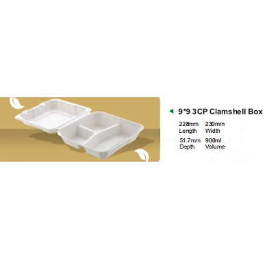 3 CP CLAMSHELL 9&quot;X9&quot;-1