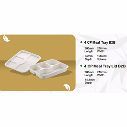 4 cp meal tray