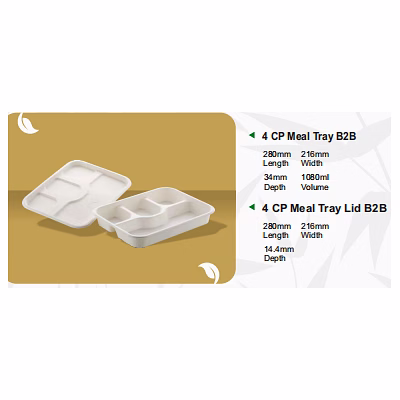 4 cp meal tray