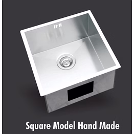 square model hand made kitchen sink