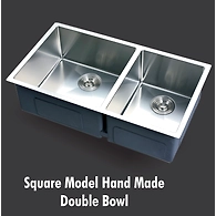 SQUARE MODEL HAND MADE DOUBLE BOWL