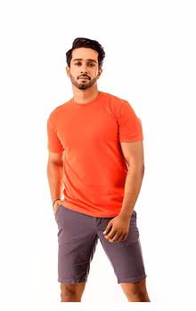 Portland Orange Short Sleeve Crew Neck