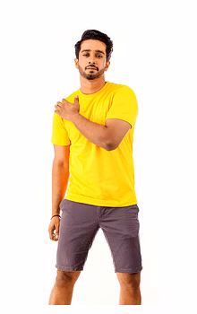 Banana Yellow Short Sleeve Crew Neck