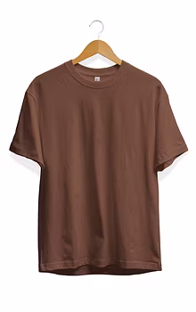 Pastel Brown Short Sleeve Crew Neck