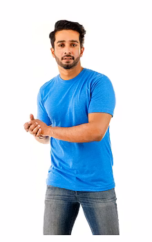 French Blue Short Sleeve Crew Neck