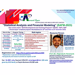 "statistical analysis and financial modeling'' (safm-2023)