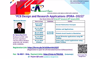 Online SDP on "PCB Design and Research Applications" (PDRA-2022) (from 24th Jan to 28th Jan 2022)