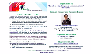 Expert talk on "Trends in High Frequency Communications"