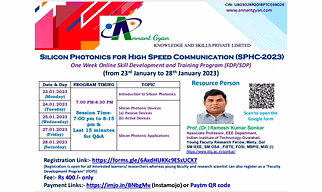 Online FDP/ SDP on "Silicon Photonics for High Speed Communication" (SPHC-2023)