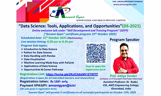 Online "Exclusive Talk" on "Data Science: Tools, Applications, and Opportunities'' (DS-2025)