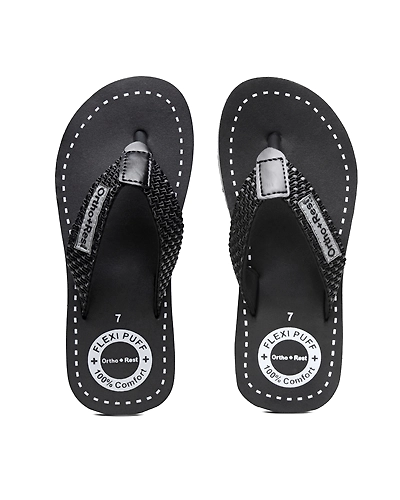 Ortho + Rest Men soft and comfortable lightweight ortho slipper - M10000-M10000_Black