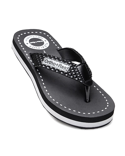 Ortho + Rest Men soft and comfortable lightweight ortho slipper - M10000-Black-3