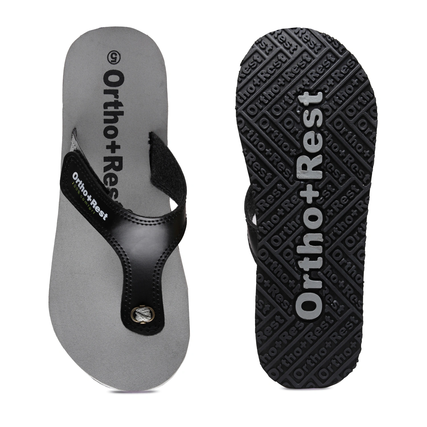 Ortho + Rest Extra Soft Doctor Flip Flop for Women - L700-Grey-4