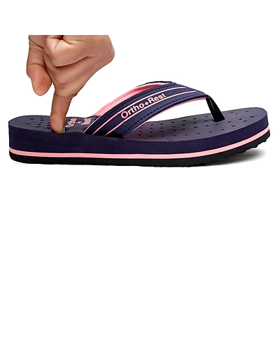 Ortho + Rest Women's Extra Soft Ortho &amp; Doctor Slippers - L331-Blue-2