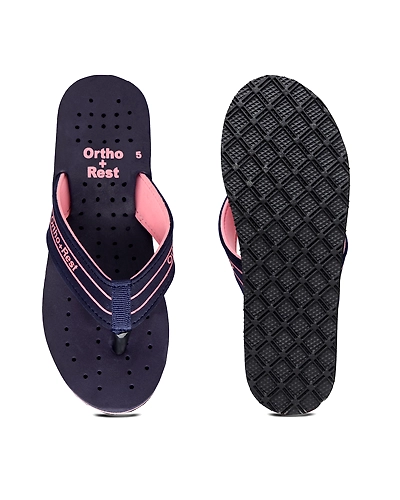 Ortho + Rest Women's Extra Soft Ortho &amp; Doctor Slippers - L331-Blue-4