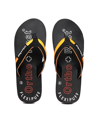 Ortho + Rest Men soft and comfortable lightweight ortho slipper - M4000-M4000_Black