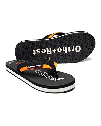 Ortho + Rest Men soft and comfortable lightweight ortho slipper - M4000-Black-1