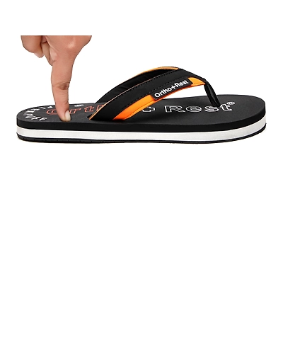 Ortho + Rest Men soft and comfortable lightweight ortho slipper - M4000-Black-2