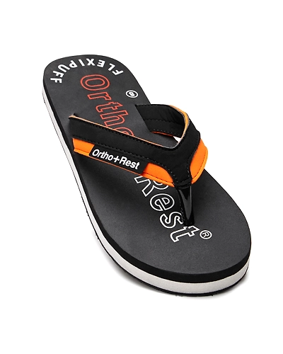Ortho + Rest Men soft and comfortable lightweight ortho slipper - M4000-Black-3