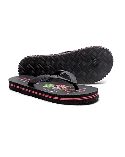 Ortho + Rest Women's Hawai Ortho Slippers - R115-Black-2