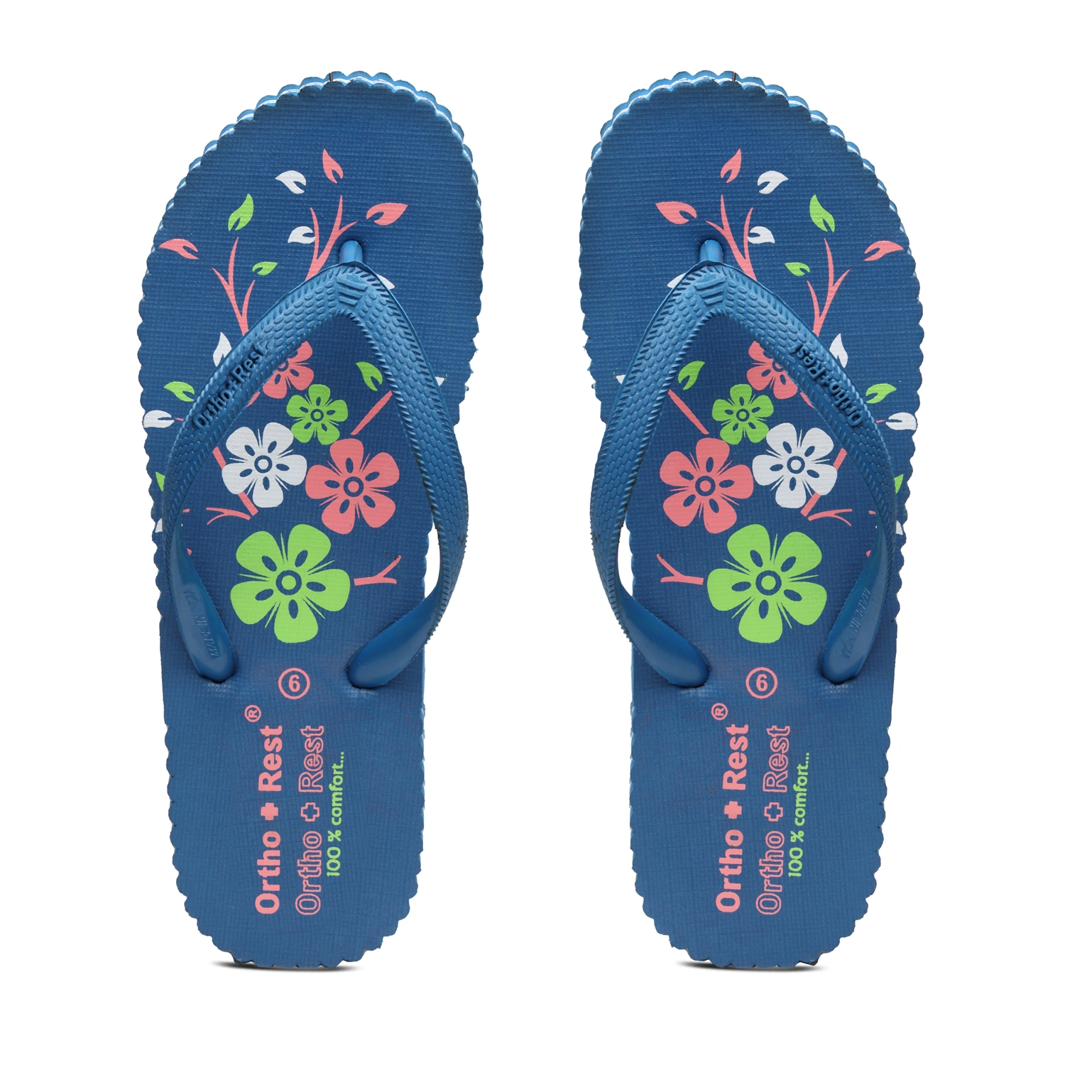 Ortho + Rest Women's Hawai Ortho Slippers - R115-R115_Bluee