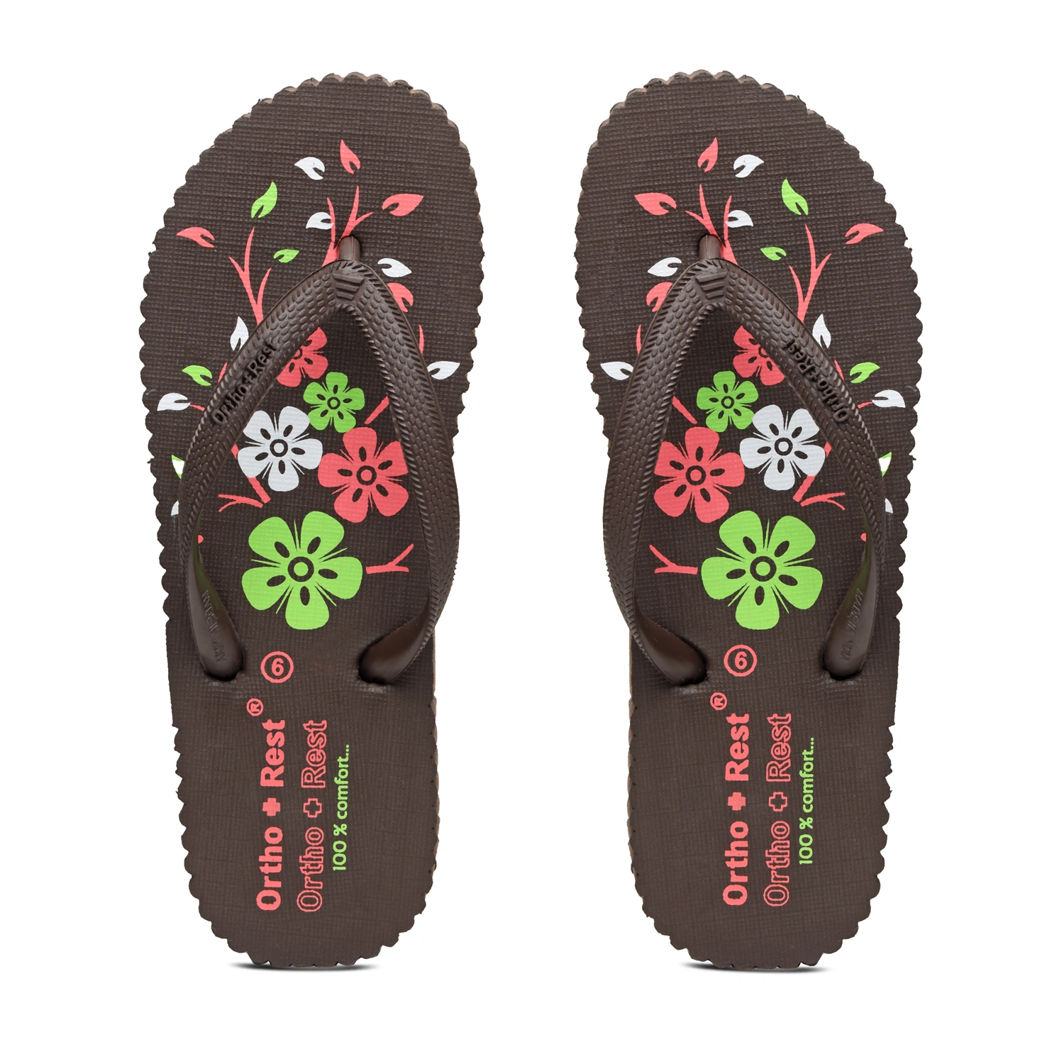 Ortho + Rest Women's Hawai Ortho Slippers - R115-R115_Brownn