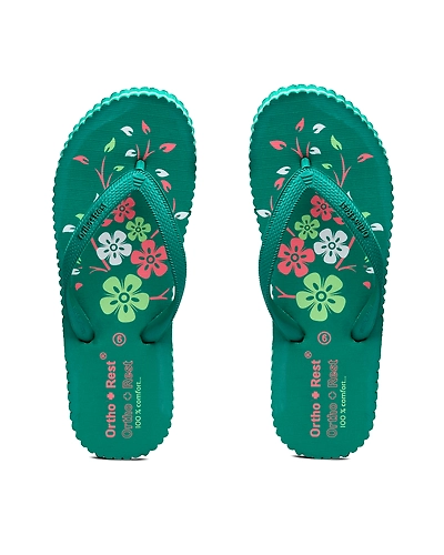 Ortho + Rest Women's Hawai Ortho Slippers - R115-R115_Greenn