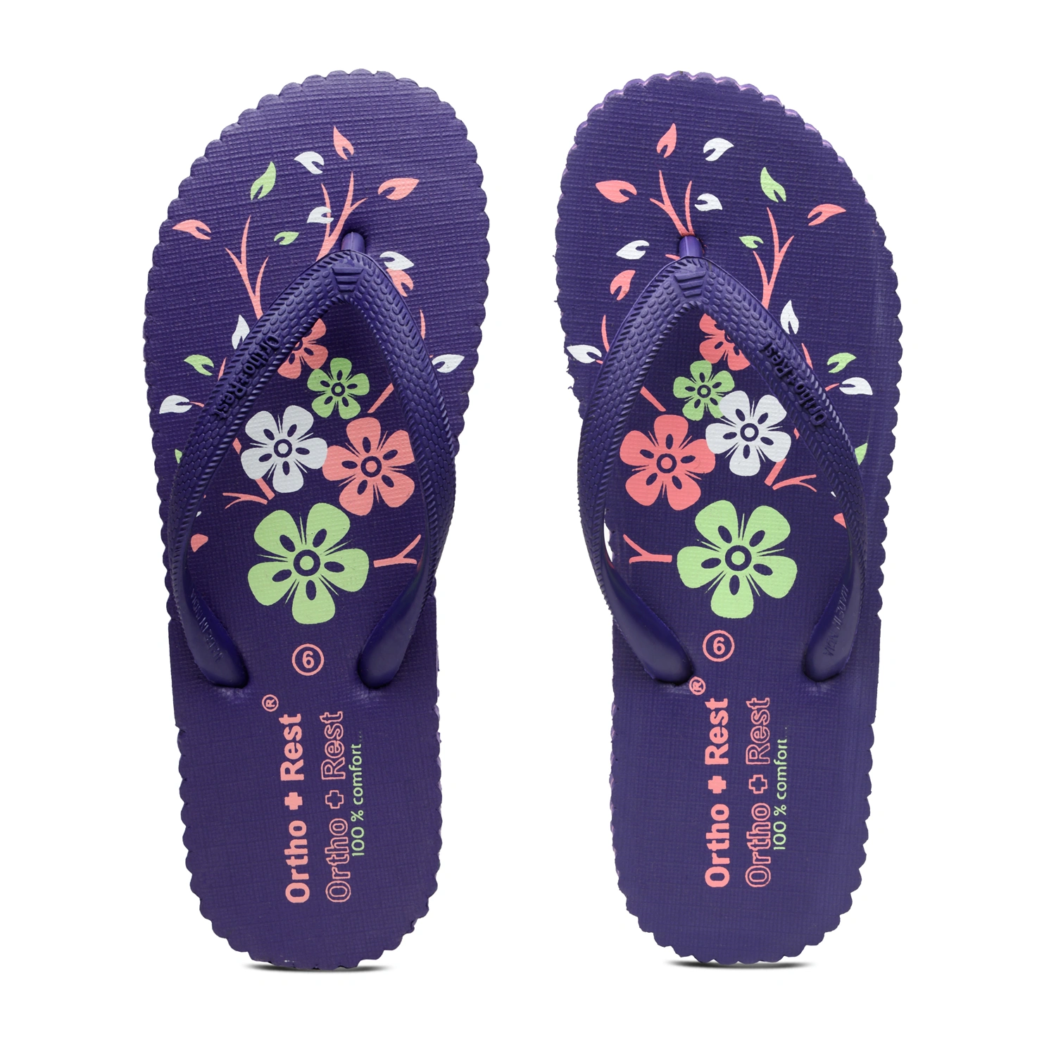 Ortho + Rest Women's Hawai Ortho Slippers - R115-R115_Purplee