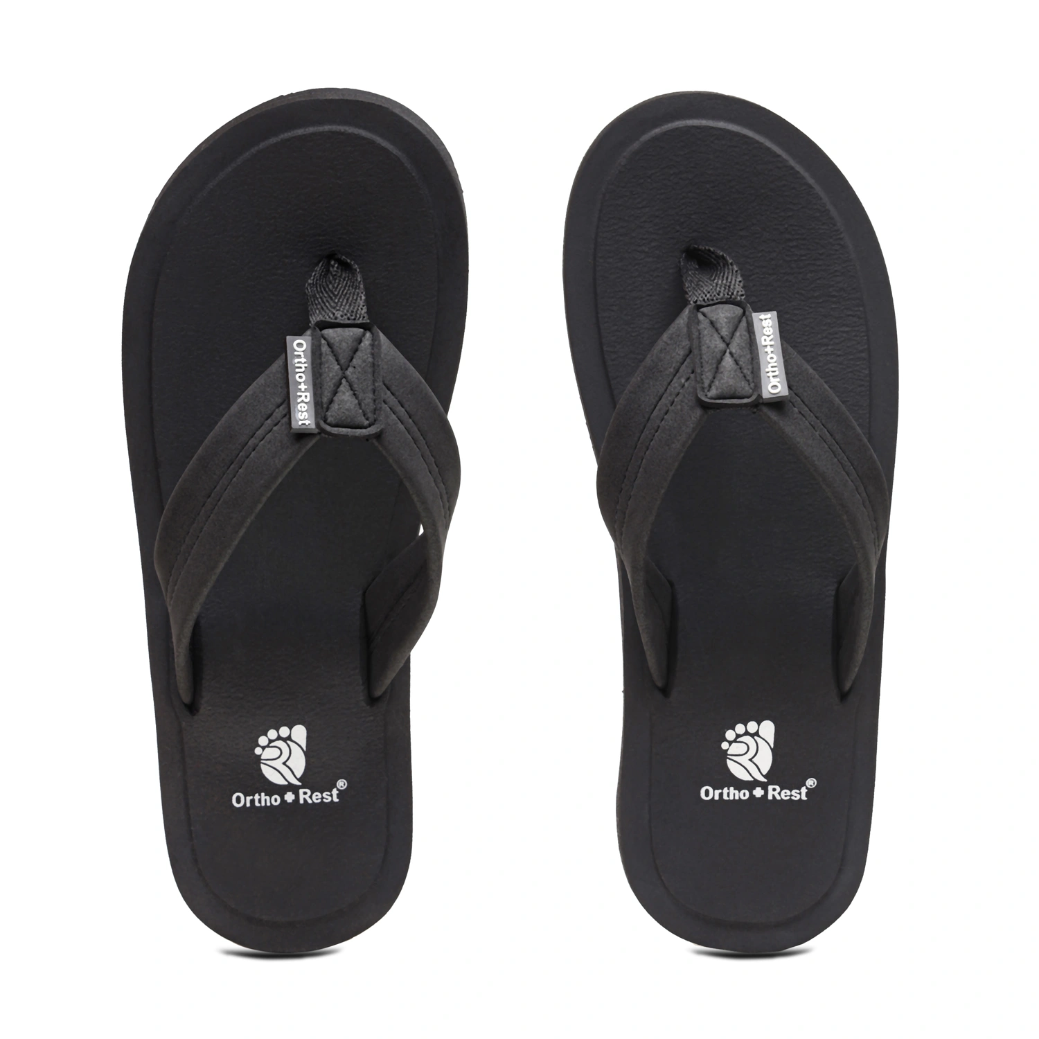 Ortho + Rest Soft comfortable and stylish flip flop slippers for Women - L557-L557_Black