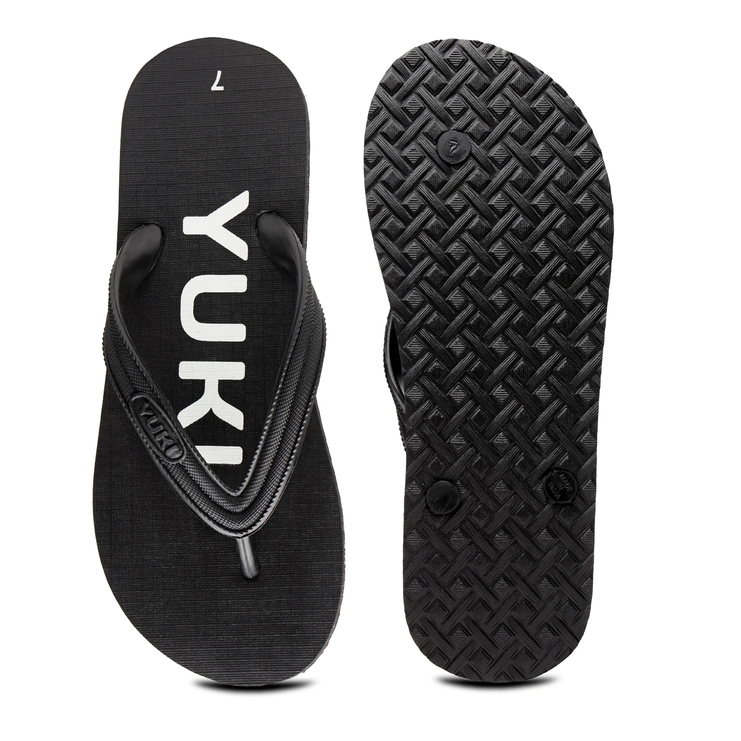 YUKI Unisex Slippers | Comfortable &amp; Ultra-Light, Waterproof Non-Slip Thong - Yuki_H01-Black-4