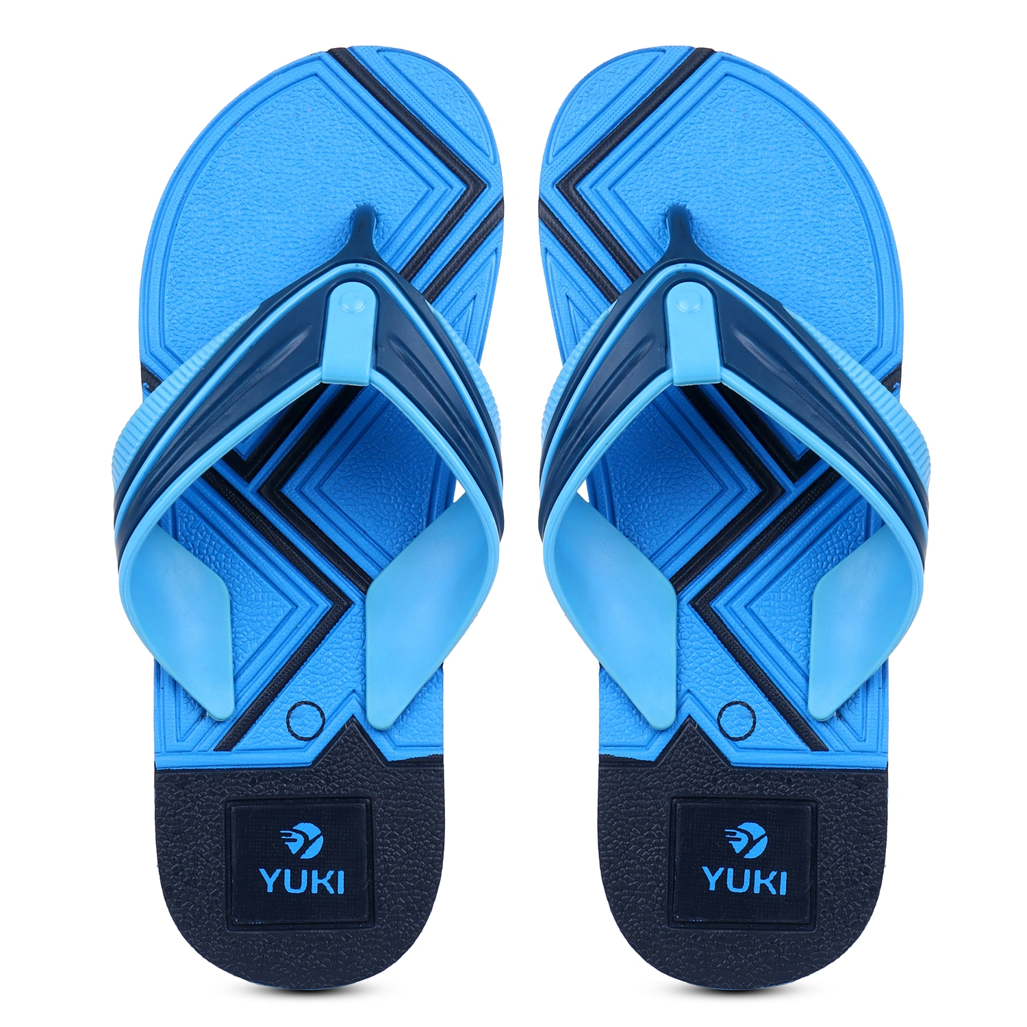 YUKI Men Slippers | Stylish Hawai Chappal Rubber Flip Flops-Yuki_H5g_Blue