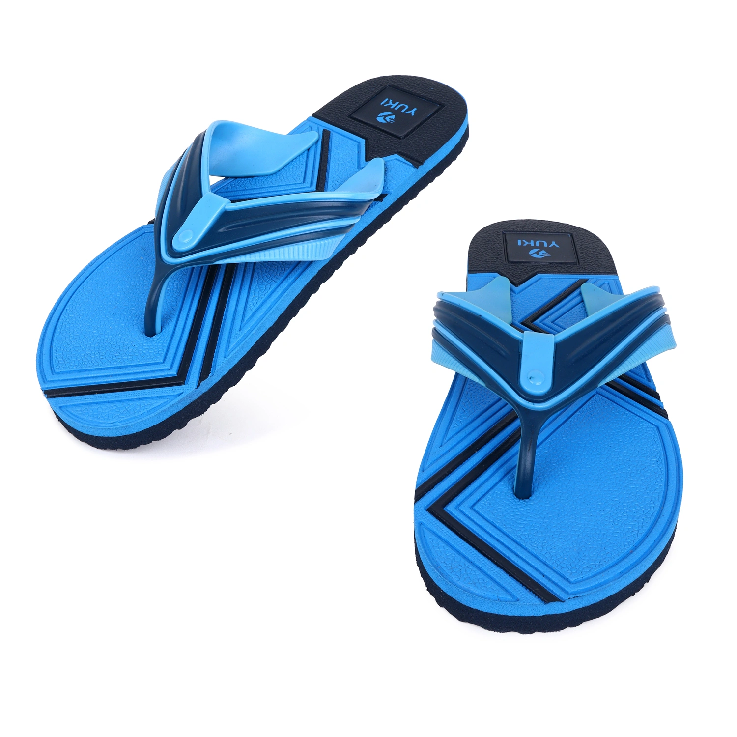 YUKI Men Slippers | Stylish Hawai Chappal Rubber Flip Flops-Blue-1