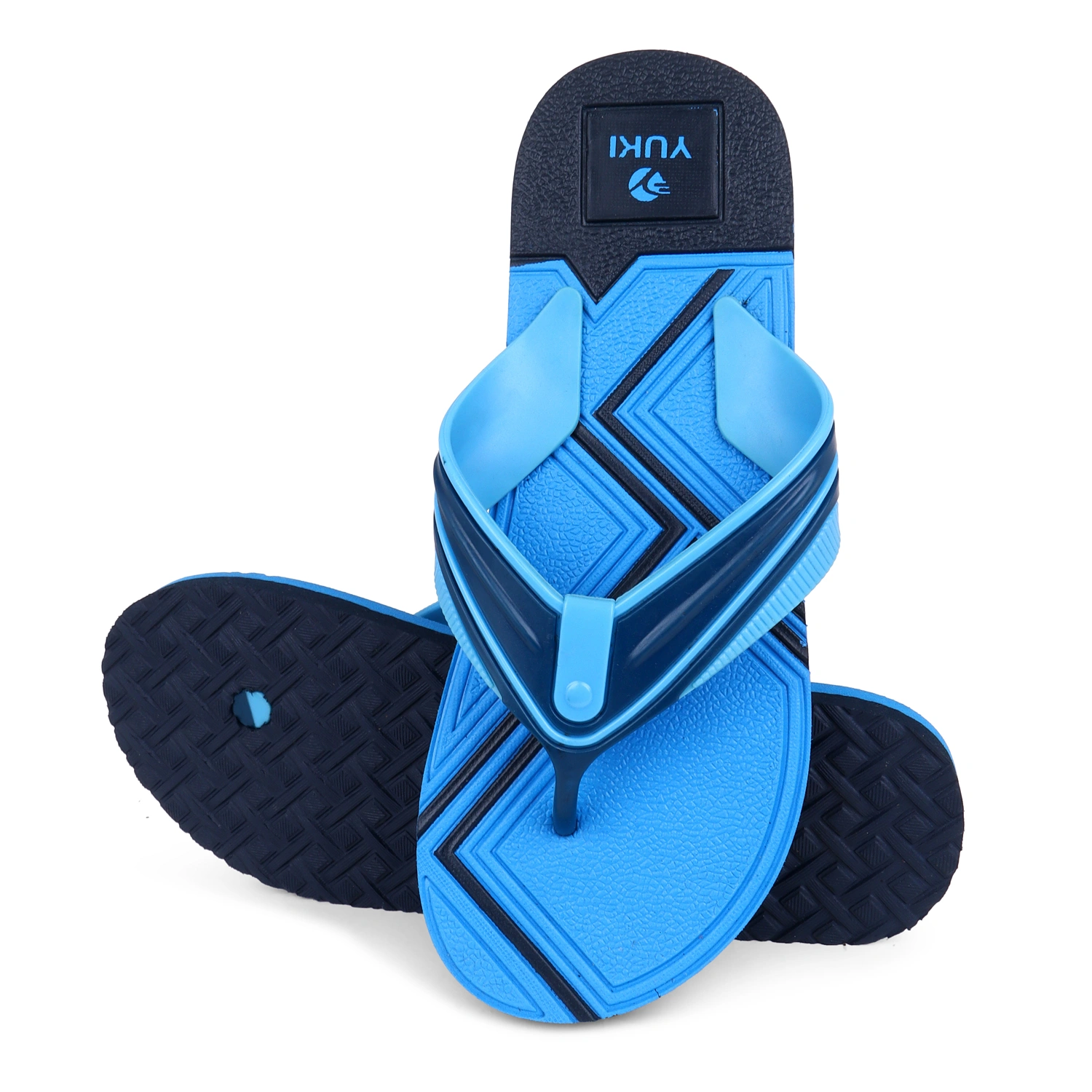 YUKI Men Slippers | Stylish Hawai Chappal Rubber Flip Flops-Blue-2