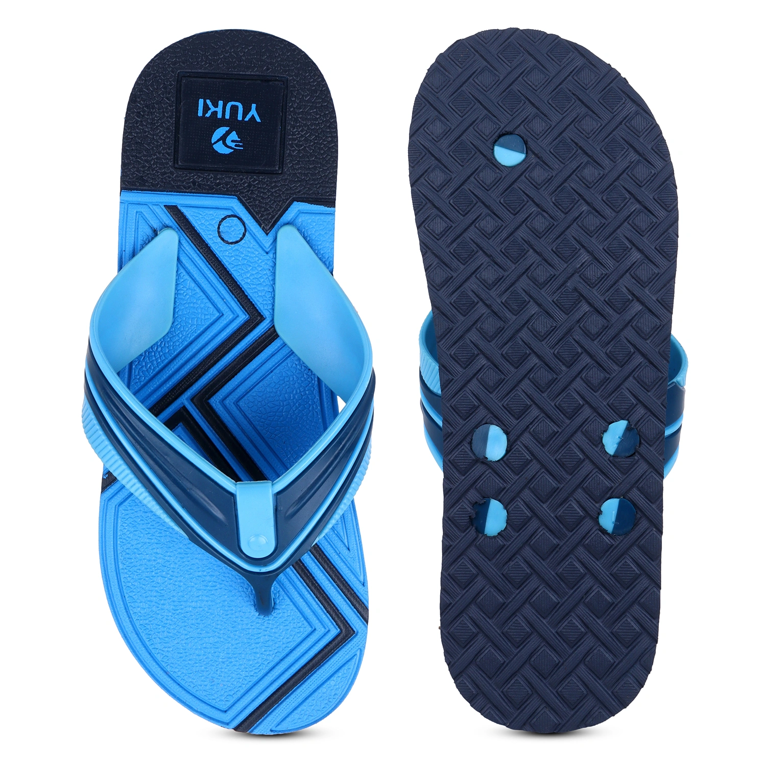 YUKI Men Slippers | Stylish Hawai Chappal Rubber Flip Flops-Blue-4