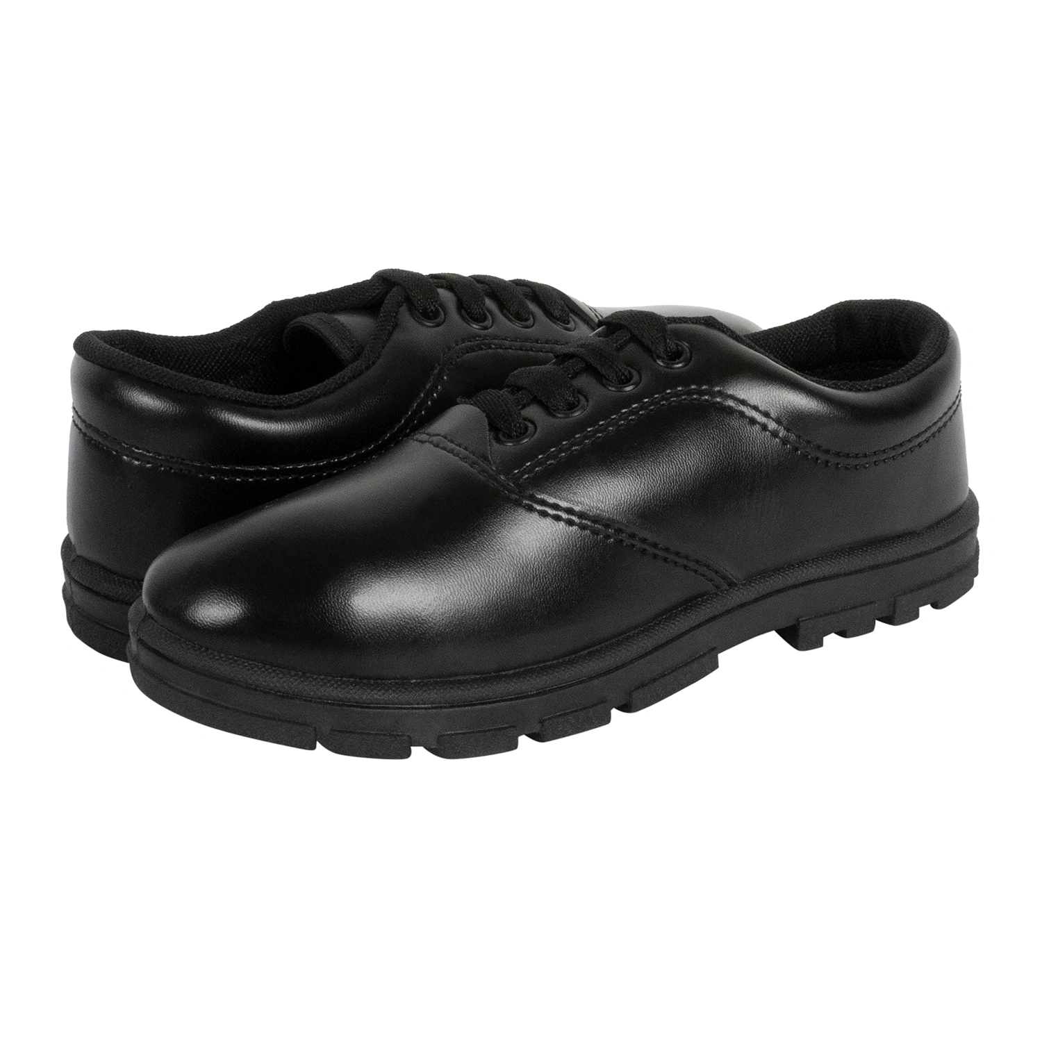 SCHOOL BIRDS Boys Black School Shoe-Black-6