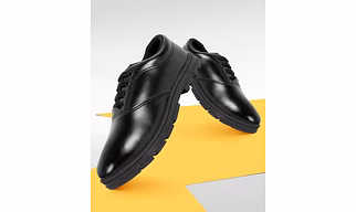 SCHOOL BIRDS Boys Black School Shoe